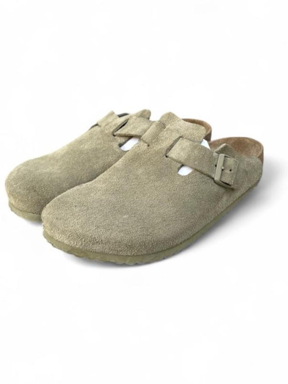 Birkenstock Boston Faded Khaki Suede Clogs EU 43 US Men’s 10 Regular